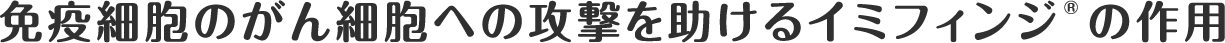 免疫細胞のがん細胞への攻撃を助けるイミフィンジ®の作用